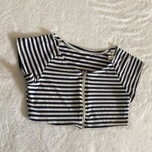 Stripes swim material top